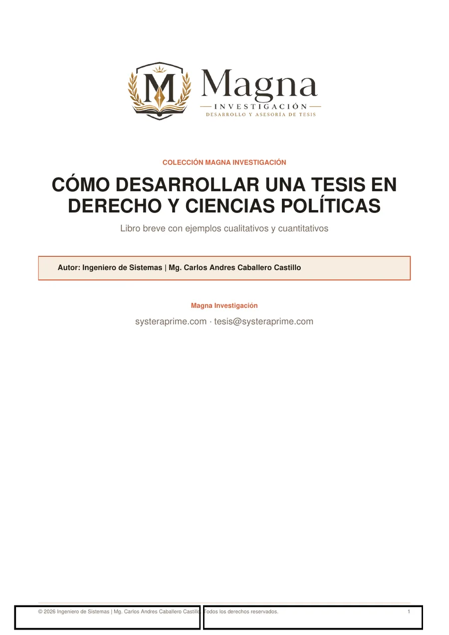 Cómo desarrollar una tesis en Derecho y Ciencias Políticas
