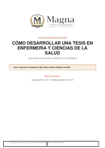Cómo desarrollar una tesis en Enfermería y Ciencias de la Salud