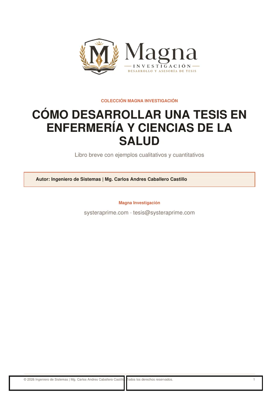 Cómo desarrollar una tesis en Enfermería y Ciencias de la Salud