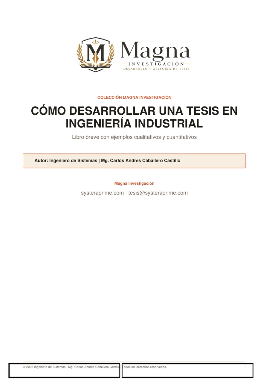 Cómo desarrollar una tesis en Ingeniería Industrial