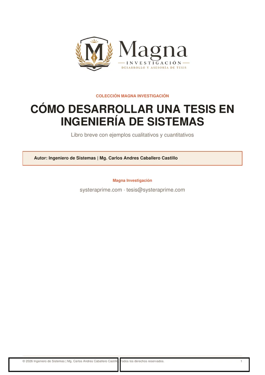 Cómo desarrollar una tesis en Ingeniería de Sistemas