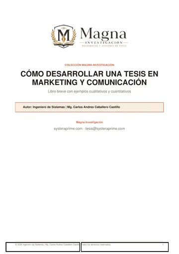 Cómo desarrollar una tesis en Marketing y Comunicación