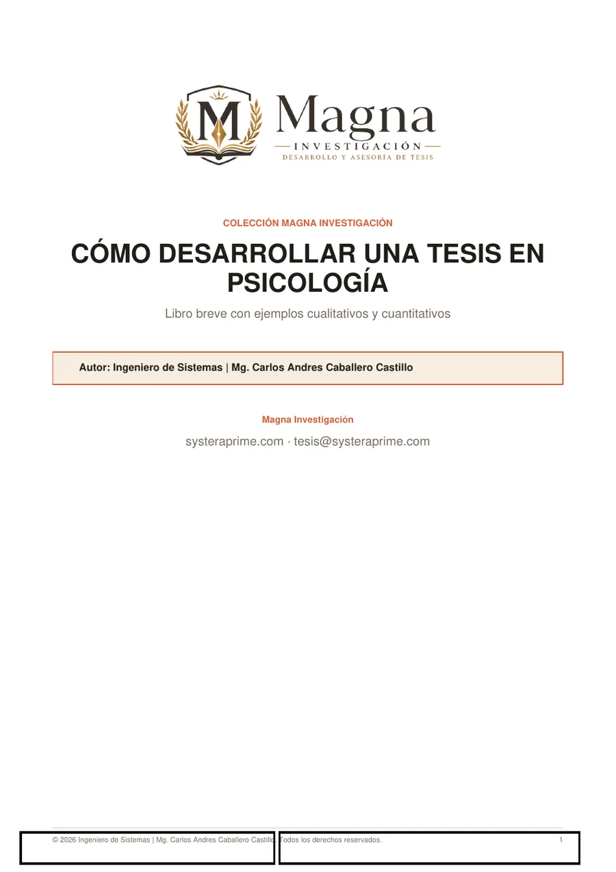 Cómo desarrollar una tesis en Psicología