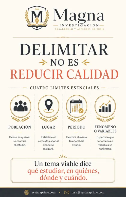 Cómo delimitar un tema de tesis sin reducir su calidad