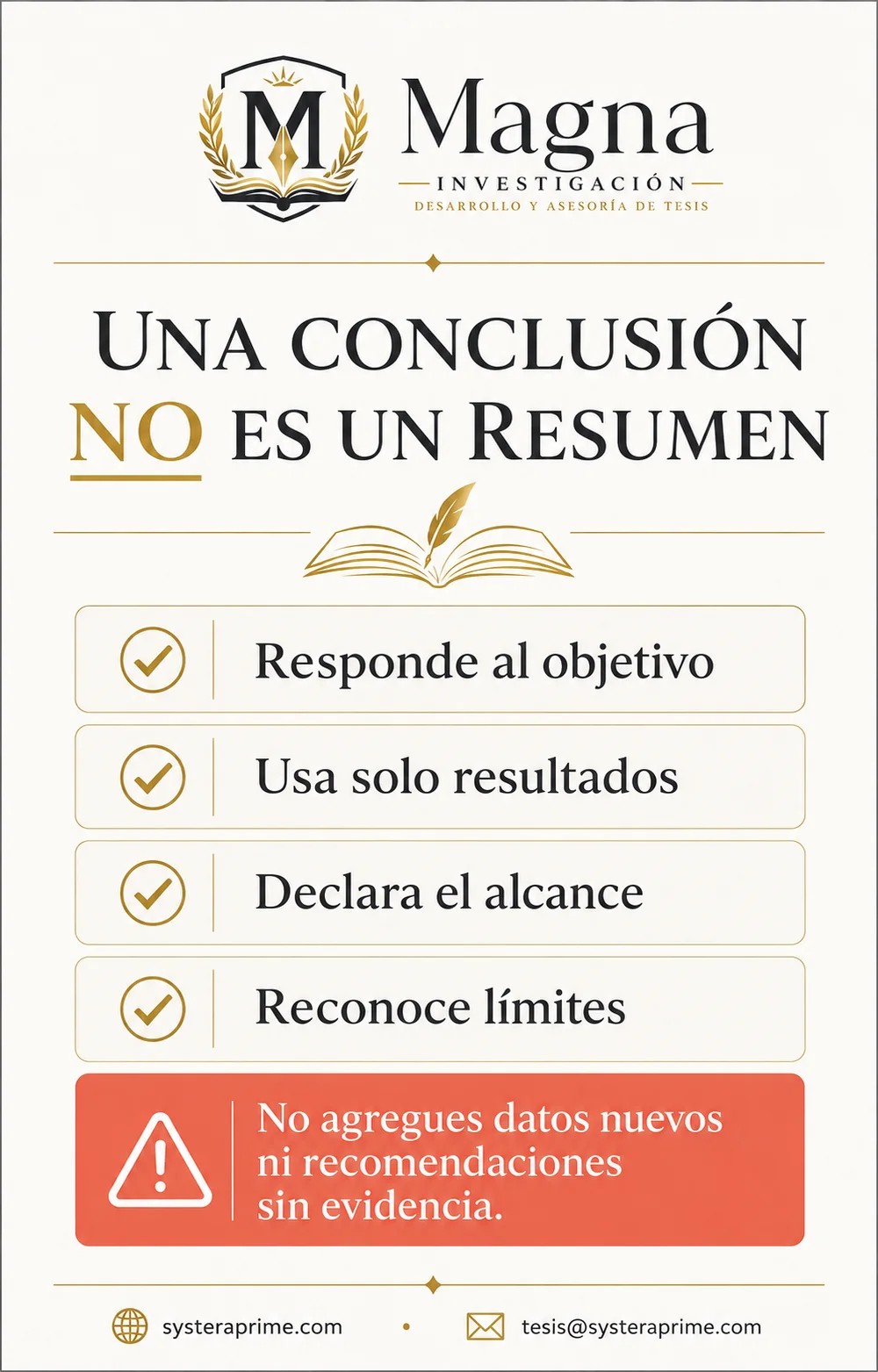 Cómo redactar conclusiones de tesis que respondan objetivos